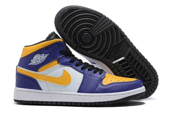 Men's Running Weapon Air Jordan 1 White/Purple/Yellow Shoes 0254 Men's Running Weapon Air Jordan 1 White/Purple/Yellow Shoes 0254
